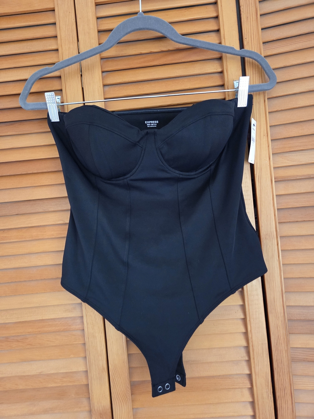 Express Black Strapless Bustier Bodysuit